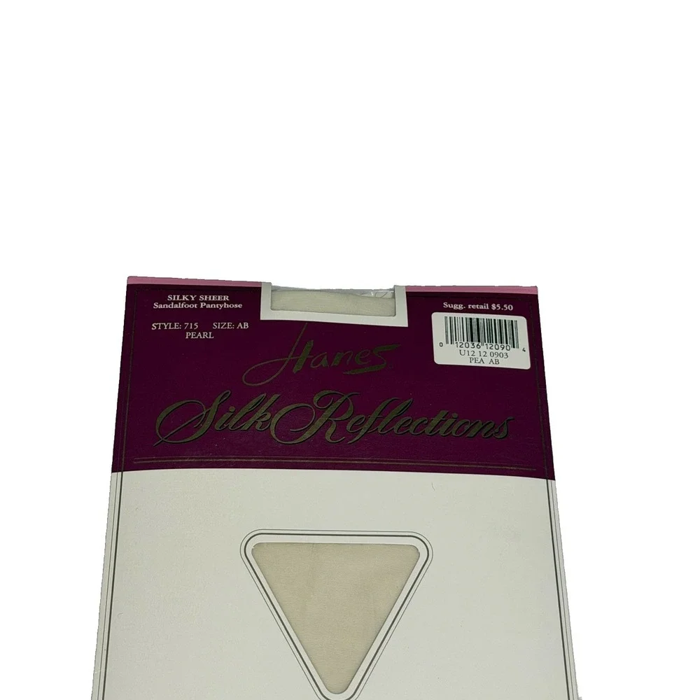 NWT VTG Hanes Silk Reflections Silky Sheer  Size CD Pearl ColorUSA